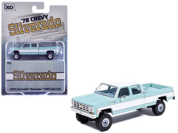 1:64 Ixo America - 1978 Chevrolet Silverado K30 Crew Cab Fleetside Lifted, blue