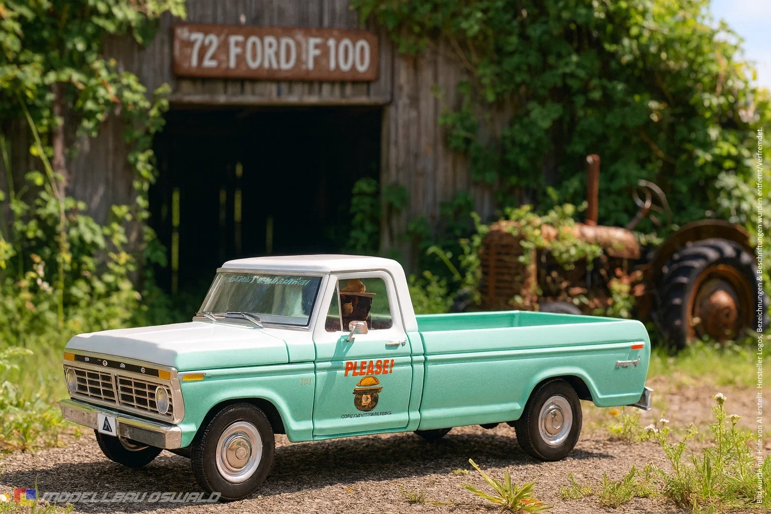 1:18 Spare Parts - Greenlight - 1972 Ford F-100 Bear