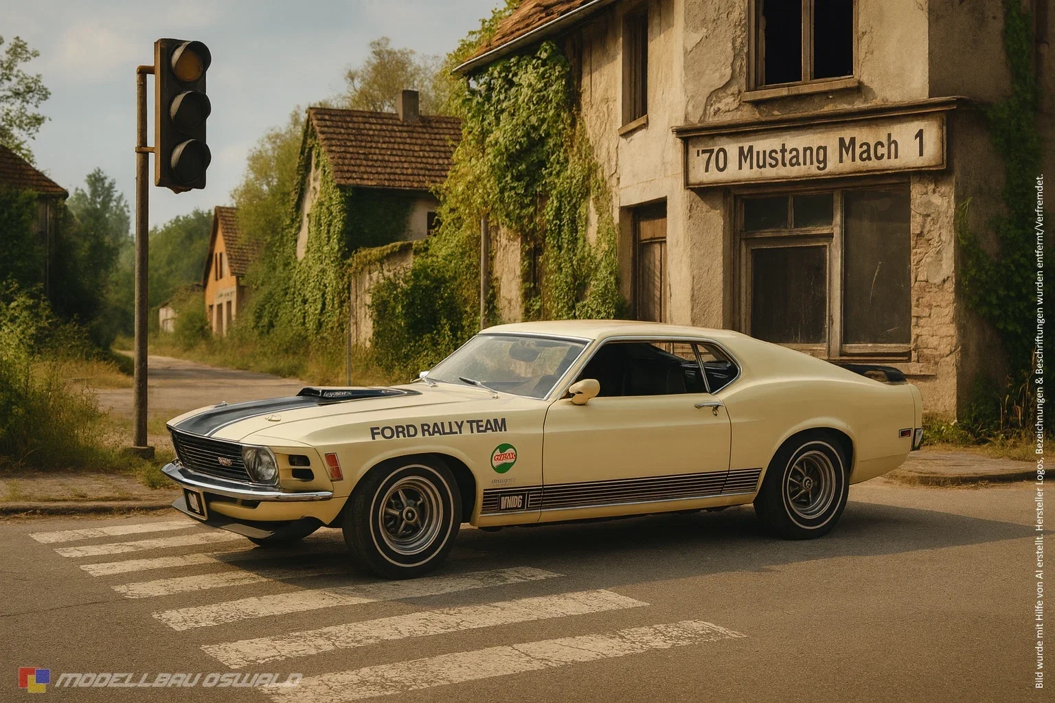 1:18 Spare Parts - Highway 61 - 1970 Ford Mustang Mach 1 Creme