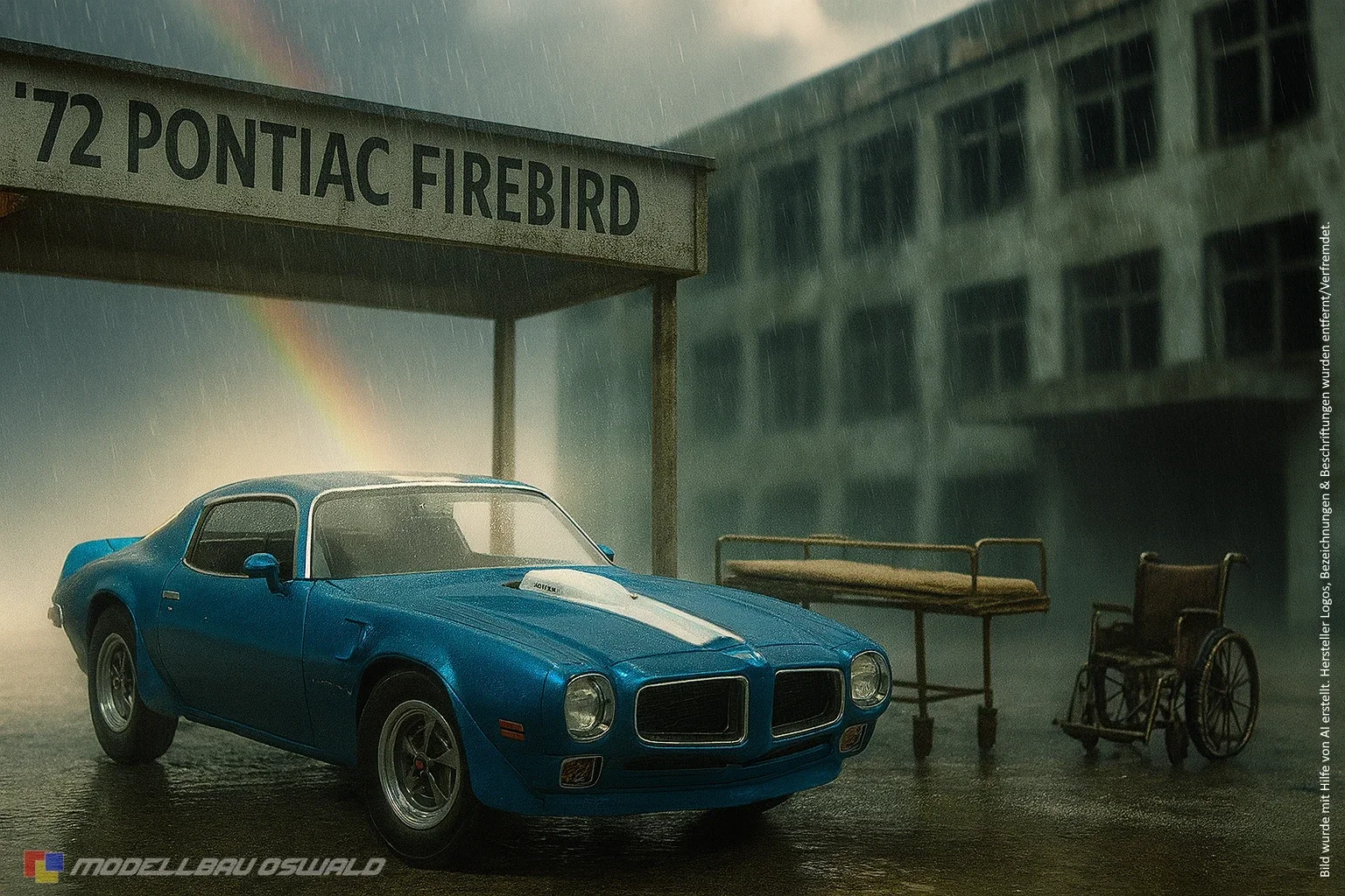 1:18 Spare Parts - Welly - 1972 Pontiac Firebird Trans Am Blue