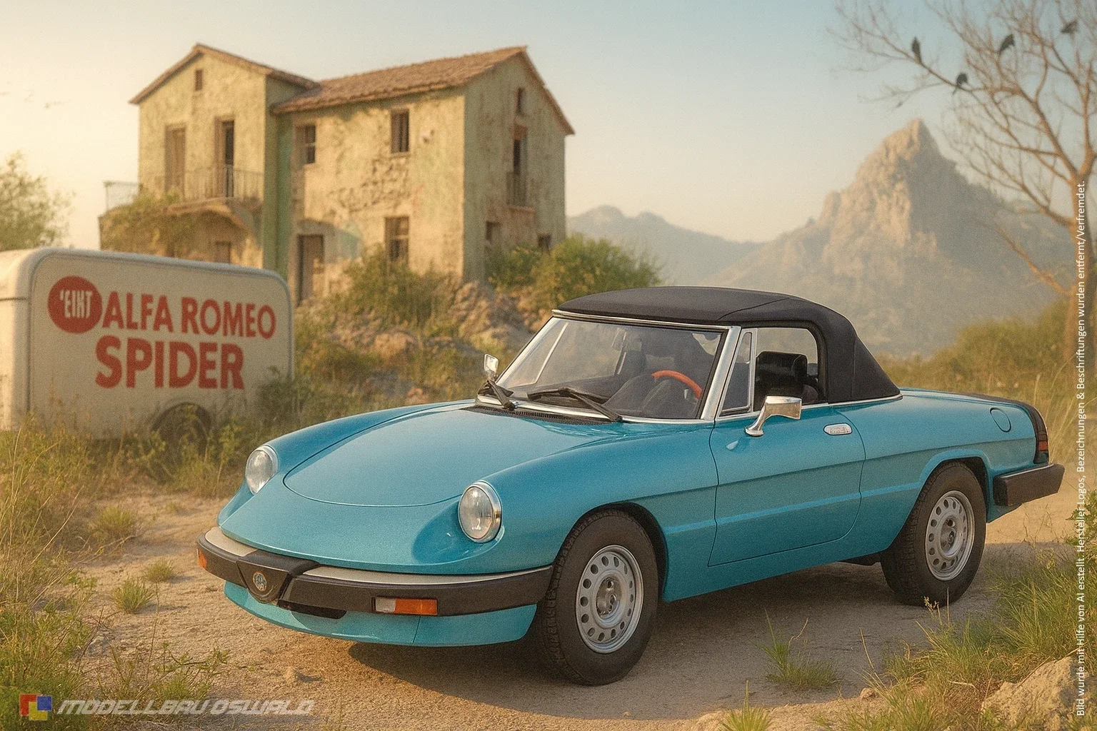 1:18 Spare Parts - KK Scale - 1983 Alfa Romeo Spider 3 Blue