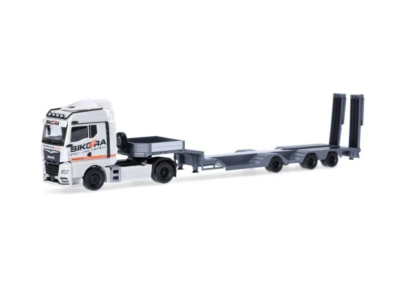 1:87 Herpa - MAN TGX GM Semitieflade-Sattelzug "Sikora/Trucker Babe Cindy"