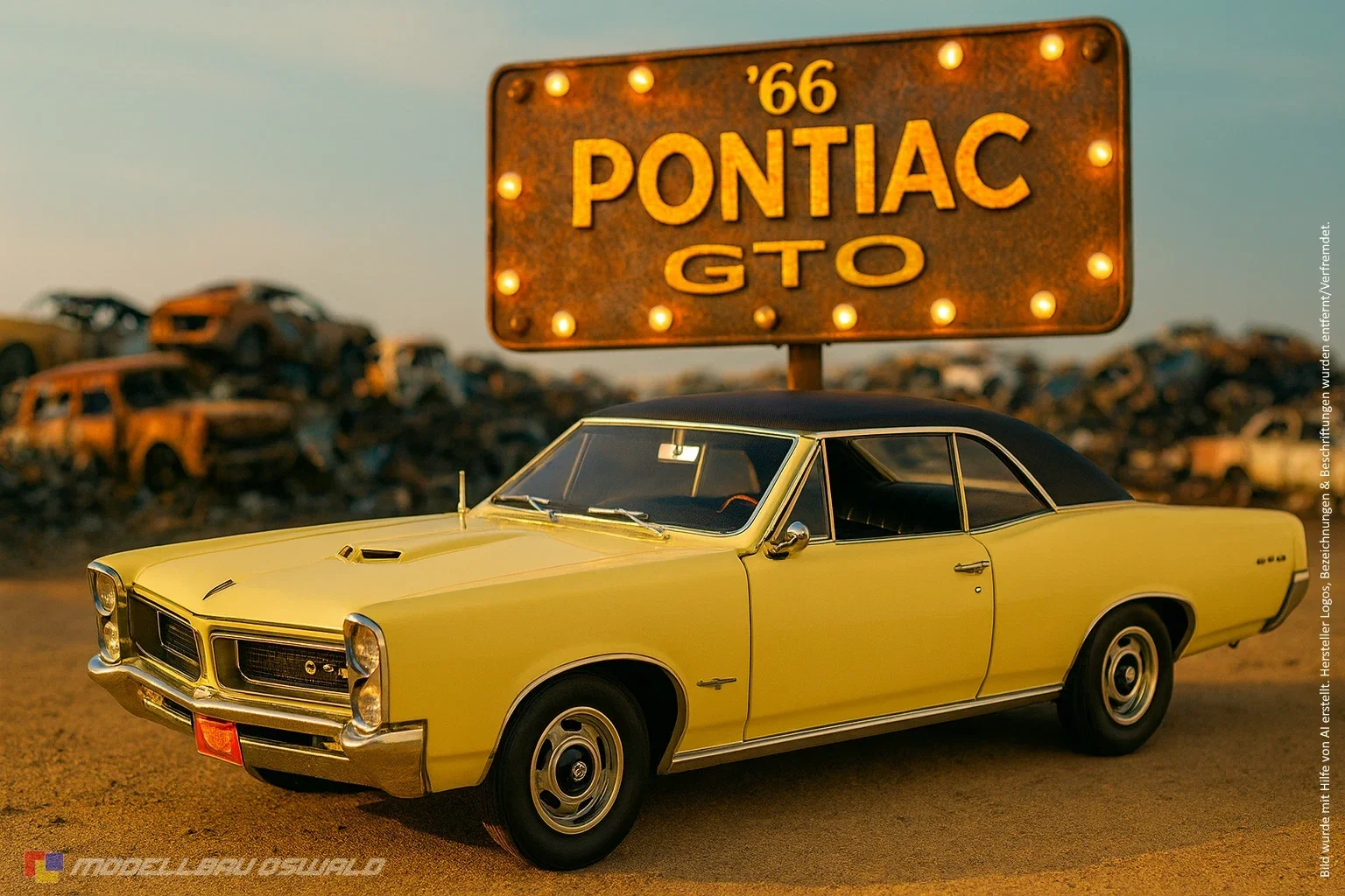 1:18 Spare Parts - Highway 61 - 1966 Pontiac GTO Hard Top Yellow