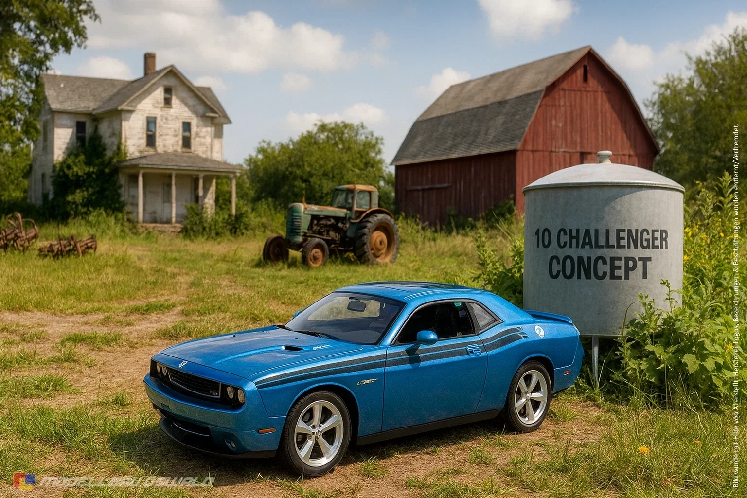 1:18 Spare Parts - Highway 61 - 2010 Dodge Challenger Concept Blue (Wix Filters)