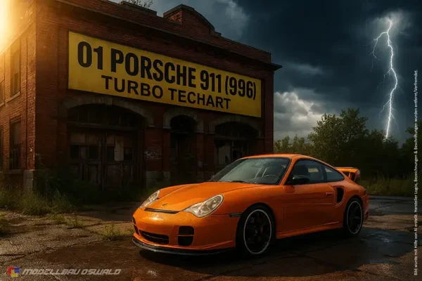 1:18 Spare Parts - Hotworks - 2001 Porsche 911 Turbo Techart Yellow