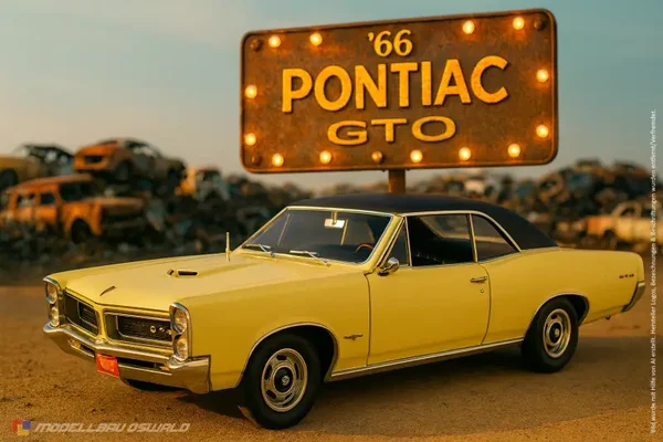 1:18 Spare Parts - Highway 61 - 1966 Pontiac GTO Hard Top Yellow