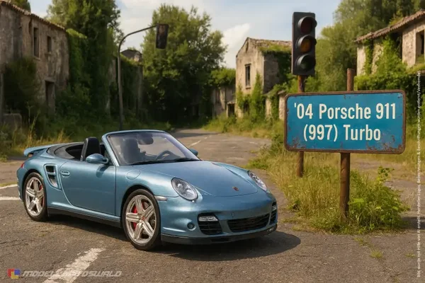 1:18 Spare Parts - Motormax - 2004 Porsche 911 (997) Turbo Cabrio Blue