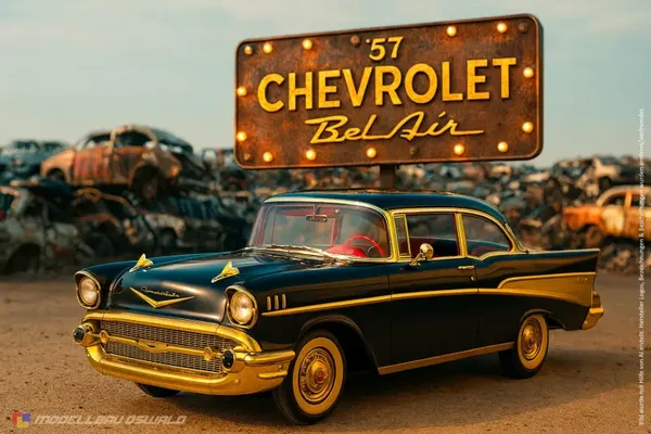 1:18 Spare Parts - Highway 61 - 1957 Chevrolet Bel Air Black