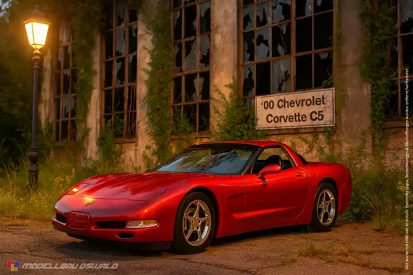 1:18 Spare Parts - Hot Wheels - 2000 Chevrolet Corvette C5 Rot