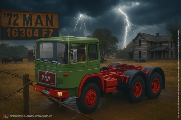 1:18 Spare Parts - Road Kings - 1972 MAN 16304 F7 Green