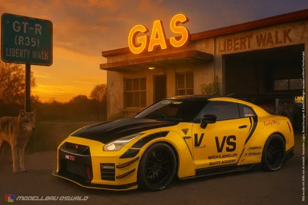 1:18 Spare Parts - Solido - 2020 Nissan GT-R (R35) Liberty Walk 2.0 Yellow