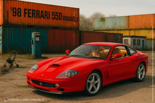 1:18 Spare Parts - Hot Wheels - 1998 Ferrari 550 Maranello Red