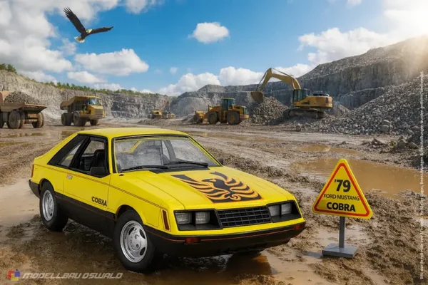 1:18 Spare Parts - Greenlight - 1979 Ford Mustang Cobra Fastback Yellow