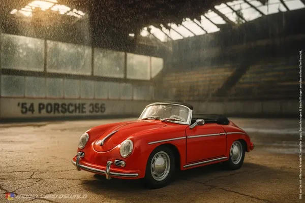 1:18 Spare Parts - Kyosho - 1964 Porsche 356 Cabrio Rot