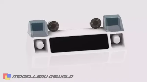 1:18 3D Druck - Rundumleuchte Blaulicht Balken Wandel & Goltermann TOP-2