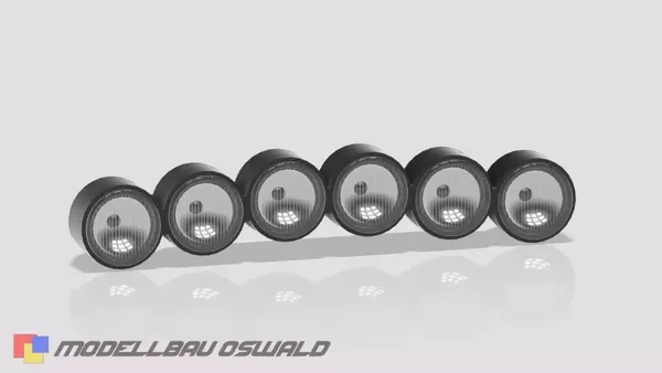 1:18 3D Druck - Tuning - Zubehör - Rally-Bar *6-fach* Nightface Lamp Pod