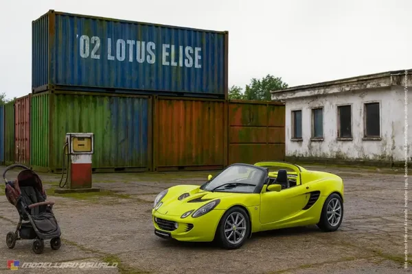 1:18 Spare Parts - Welly - 2002 Lotus Elise 111S Spider Yellow