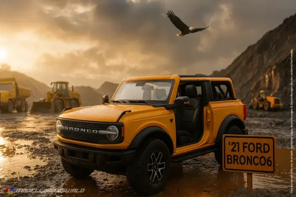 1:18 Spare Parts - Maisto - 2021 Ford Bronco Badlands Yellow