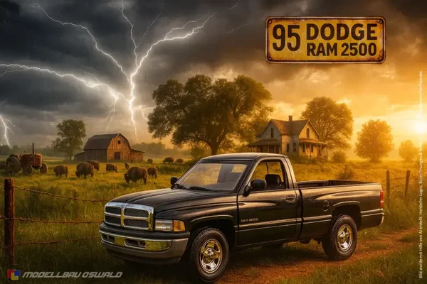 1:18 Spare Parts - Ertl - 1995 Dodge Ram 2500 SLT V10 Black