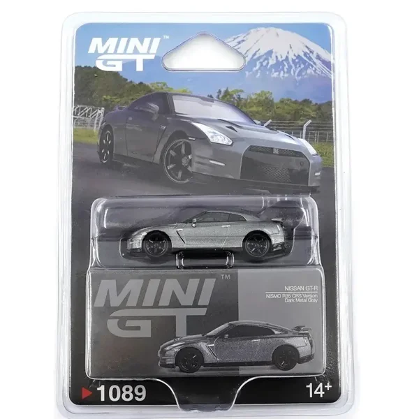 Teilen 1:64 Mini GT - NISSAN GT-R 2013 Dark Metal Gray (NISMO R35 CRS Version)