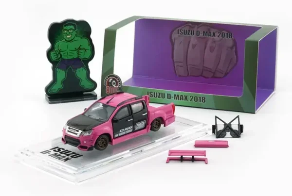 1:64 BM Creations - 2018 Isuzu D-Max Low Rider Pink *Malaysia Excluisive*