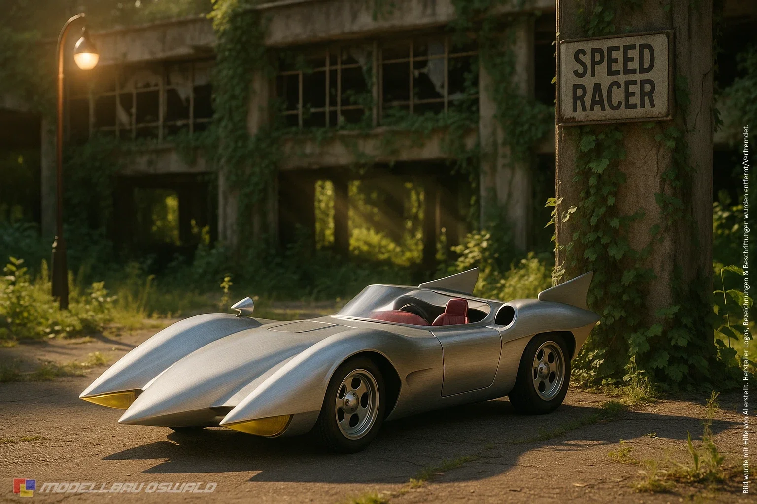 1:18 Spare Parts - Schwyn Haas - Speed Racer Mach 5 Silver