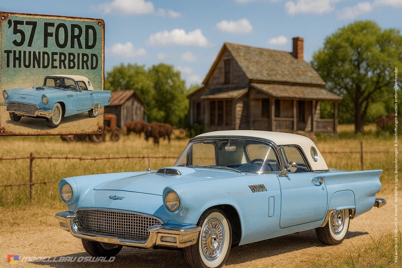 1:18 Spare Parts - Precision 100 - 1957 Ford Thunderbird Blue