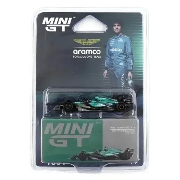 1:64 Mini GT - 2024 Aston Martin AMR24 #18 Lance Stroll Bahrain GP