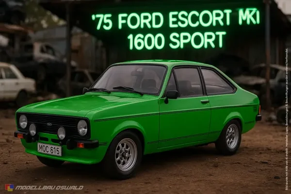 1:18 Spare Parts - Sunstar - 1975 Ford Escort MKII 1600 Sport Green