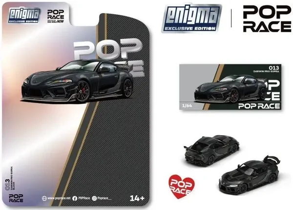 1:64 Pop Race Limited - Darwin Pro 66G NWB Toyota Supra (A90) midnight black *Enigma Exclusive*
