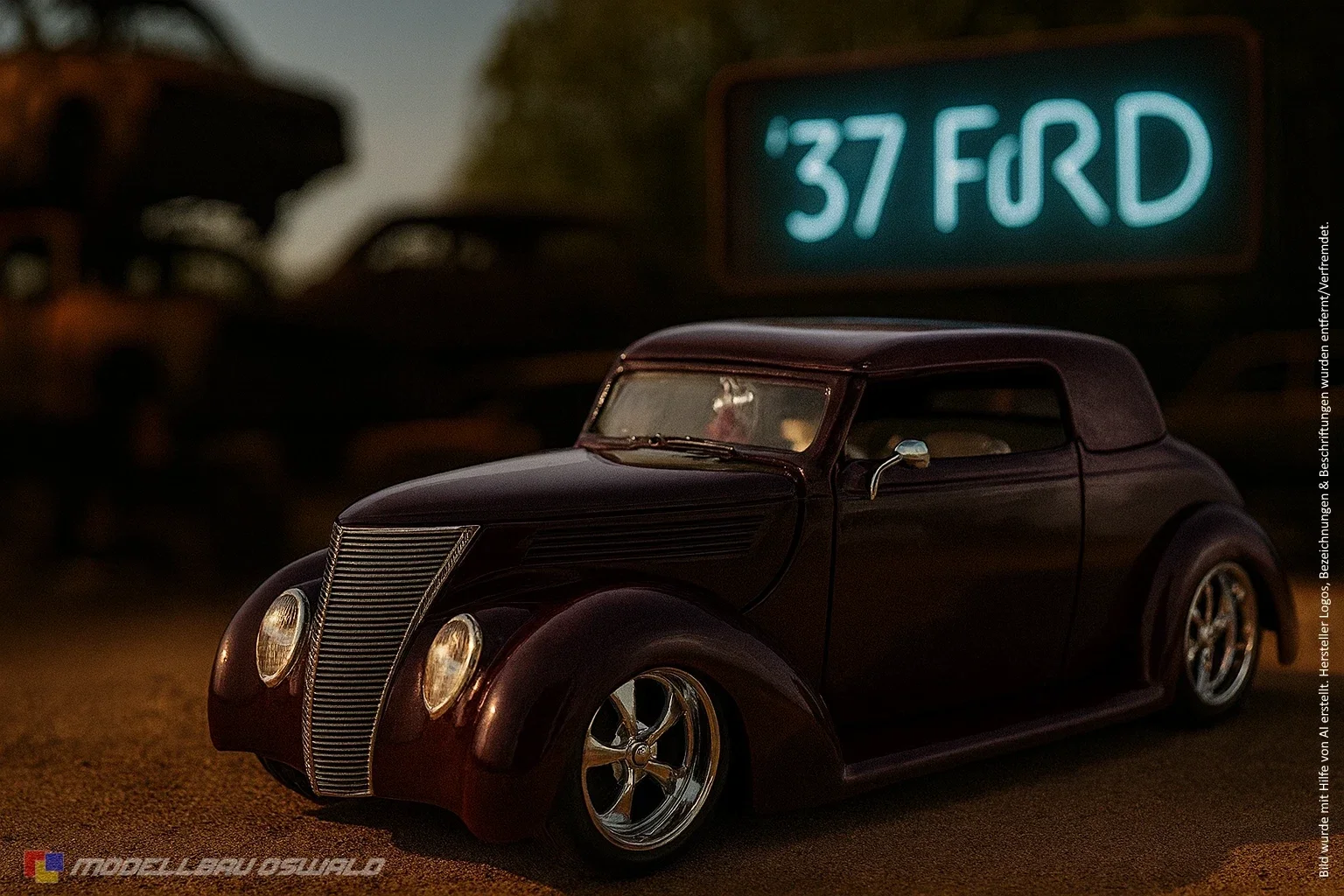 1:18 Spare Parts - Road Legends - 1937 Ford Hot Rod Red