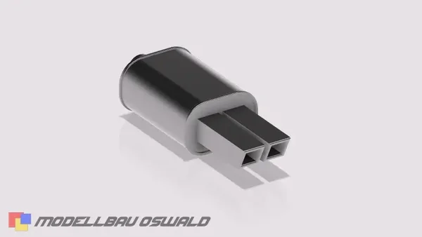 1:18 3D Druck - Tuning - Zubehör - Endtopf JEN200