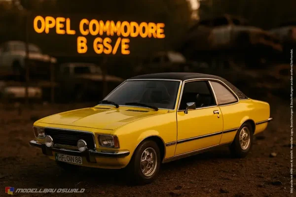 1:18 Spare Parts - Touring Modelcars - 1975 Opel Commodore B GS/E Yellow