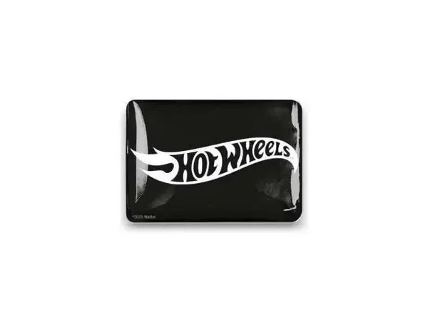 Hot Wheels Merchandise - Glas Magnet Black *Hot Wheels Logo White*