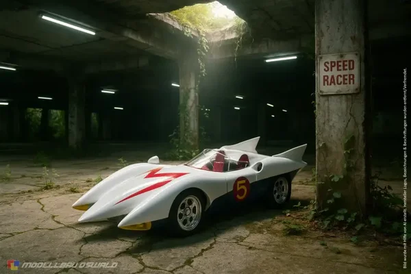 1:18 Spare Parts - Schwyn Haas - Speed Racer Mach 5 White