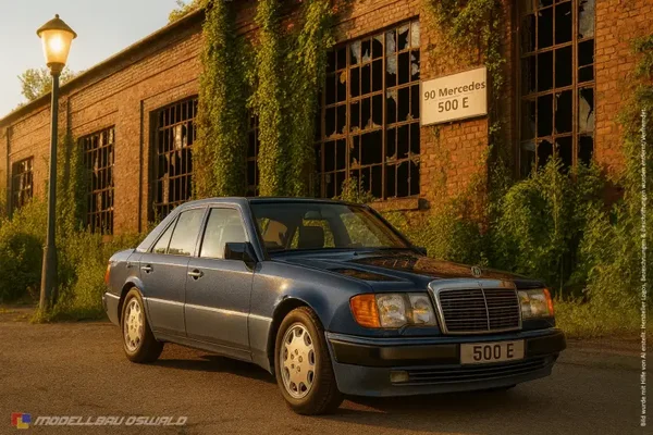 1:18 Spare Parts - Norev - 1990 Mercedes 500E W124 Blue