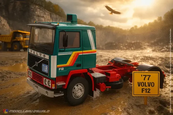 1:18 Spare Parts - Road Kings - 1977 Volvo F12 Green