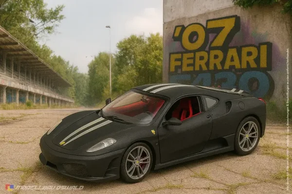 1:18 Spare Parts - Hot Wheels - 2007 Ferrari F430 Scuderia Matt Black