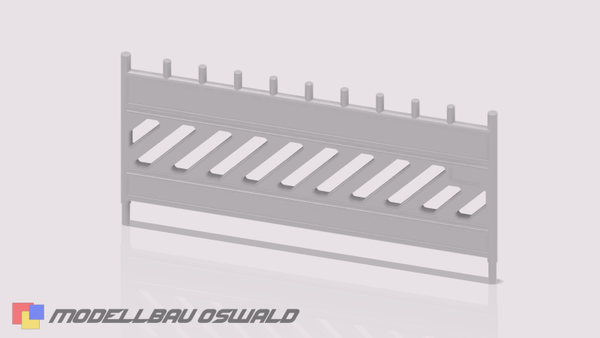 1:18 3D Druck - Diorama - Bauzaun Schrankenzaun