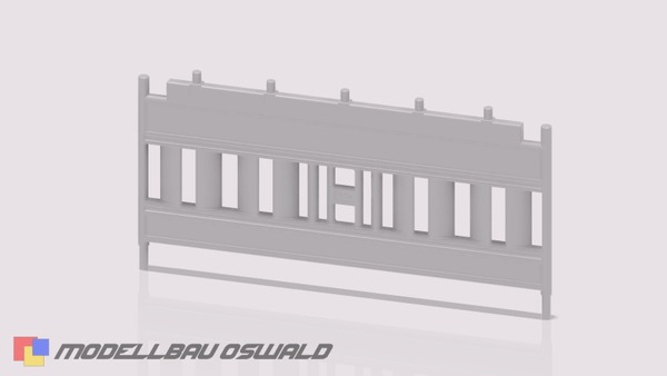 1:18 3D Druck - Diorama - Bauzaun Schrankenzaun