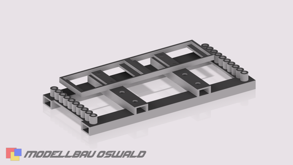 1:18 3D Druck - Diorama - Bauzaun Schrankenzauntraverse