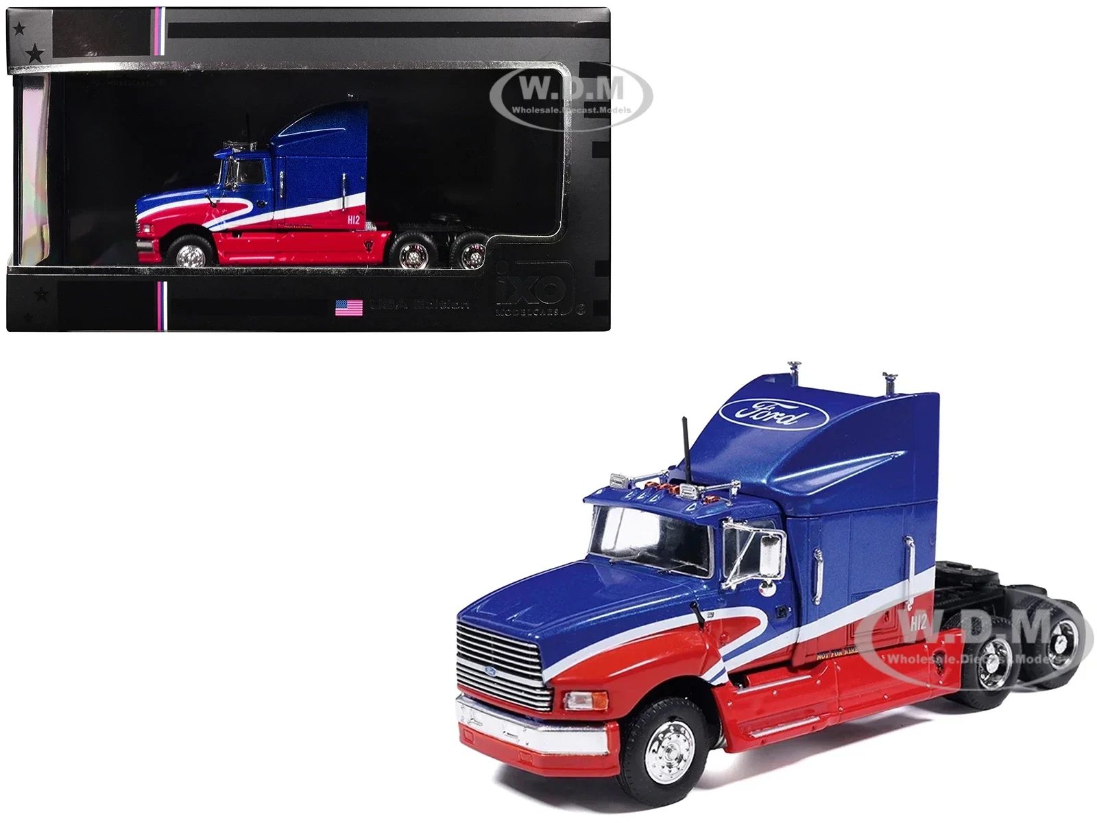 1:64 Ixo America - 1990 Ford Aeromax, red/blue