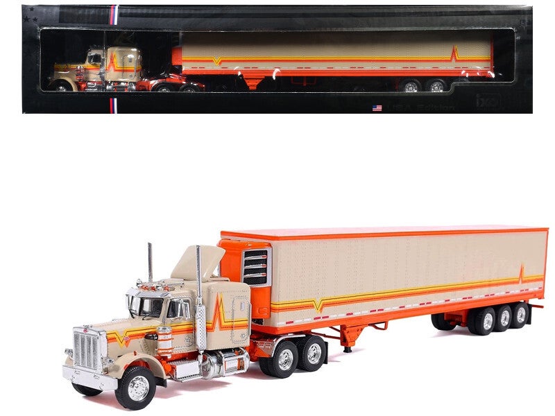 1:64 Ixo America - 1973 Peterbilt 359 with Modern Trailer, orange