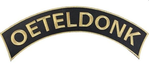 Embleem rug oeteldonk goud  DB022