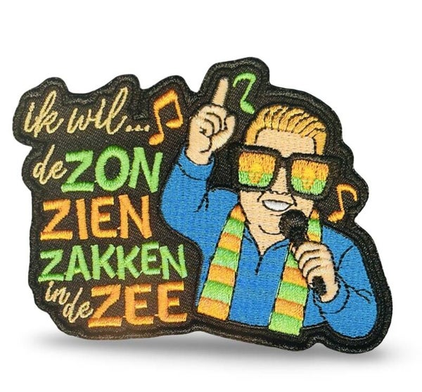 Embleem kruikenstad  Ik wil de zon zien zakken in de zee (bril/GO)