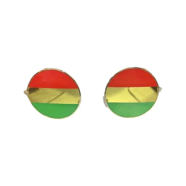 Hippie bril rood, geel & groen