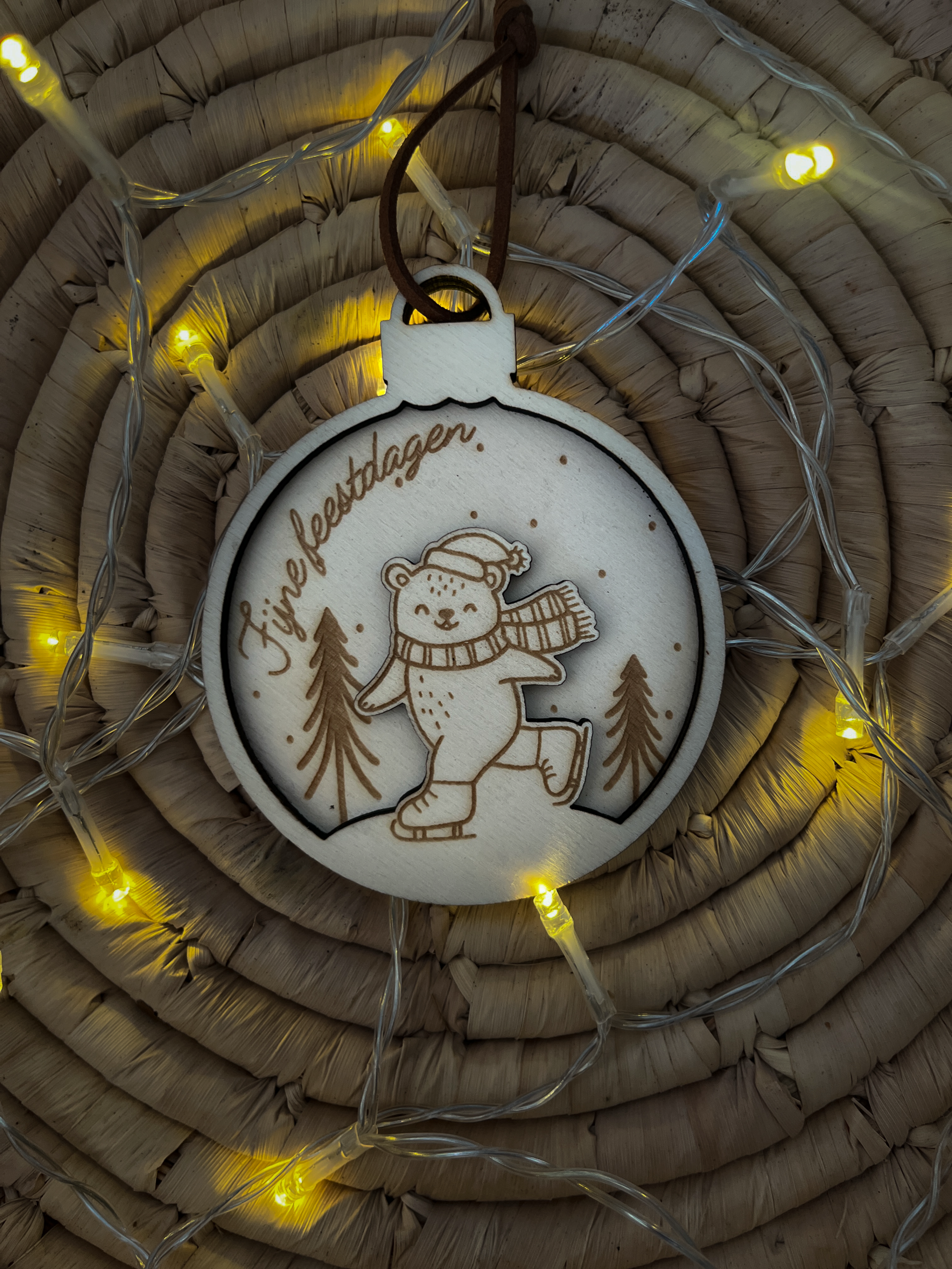 Fijne feestdagen kerstbal