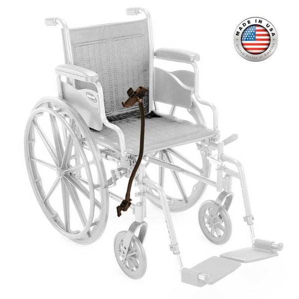 18 inch universal heavy duty gooseneck standard phone holder for tubular metal wheelchairs.