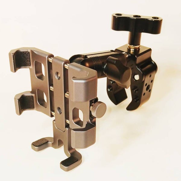 Extreme duty bar mount all metal short phone holder system