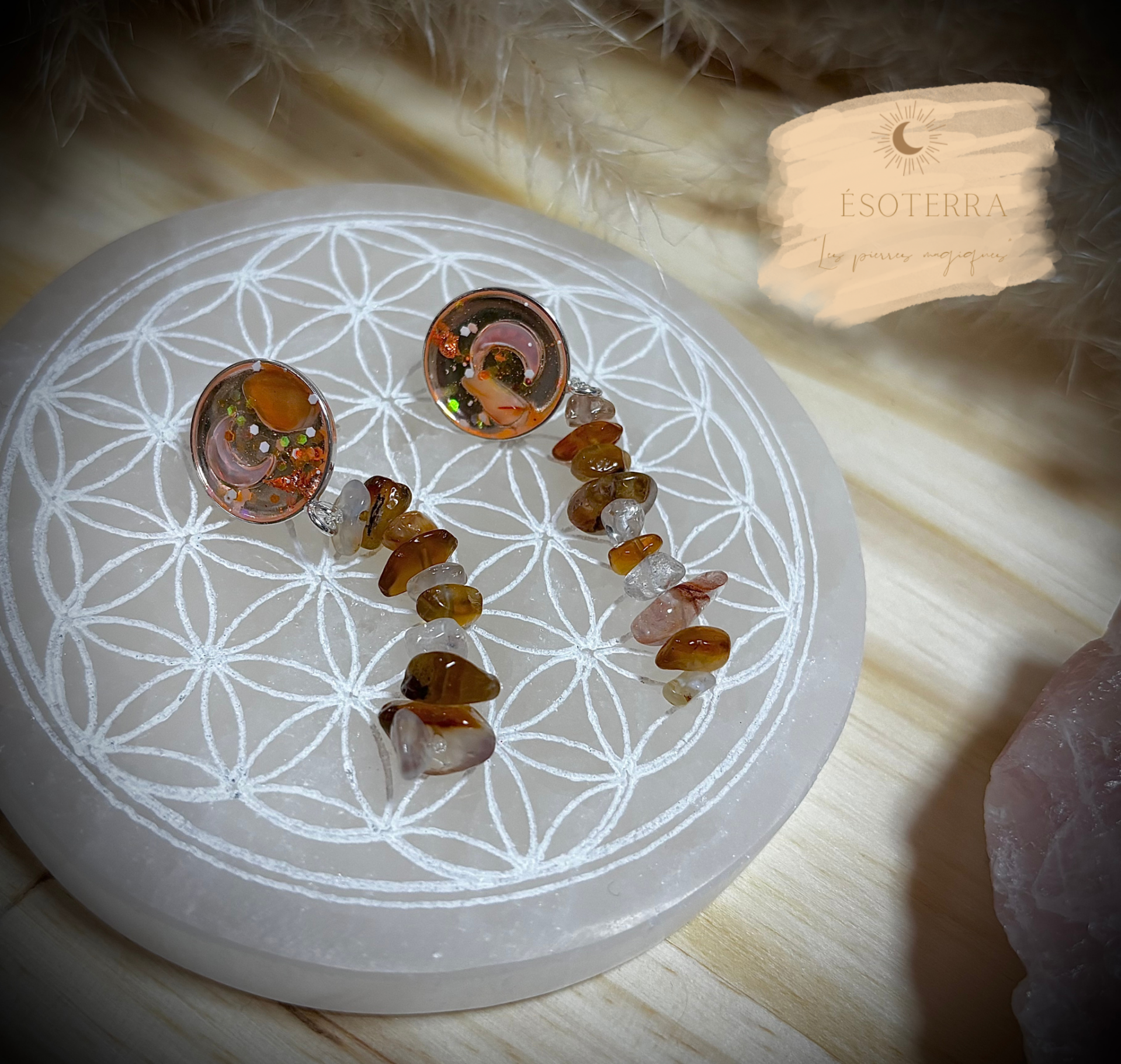 Boucles d’oreilles « Chakra Sacré »